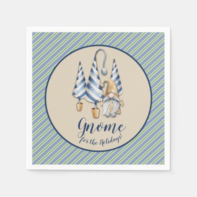 Christmas Gnome Home for the Holidays Napkins (Front)