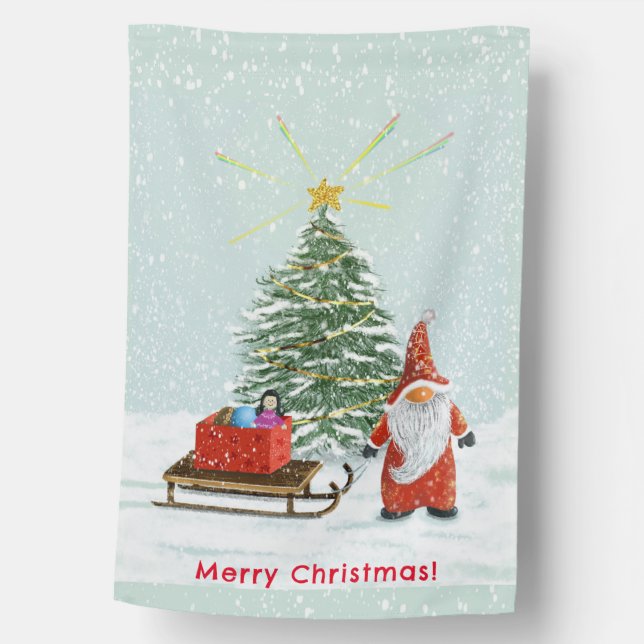  Christmas Gnome House Flag (Front)