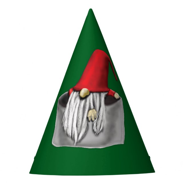 Christmas Gnome In A Pocket Party Hat (Front)