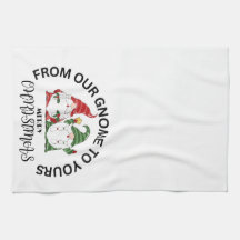 Christmas Gnome Kitchen Tea Towel