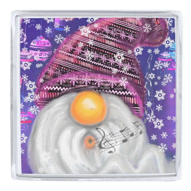 Christmas Gnome Lapel Pin (Front)