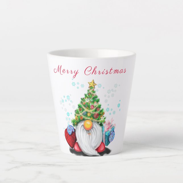 Christmas Gnome Latte Mug (Front)