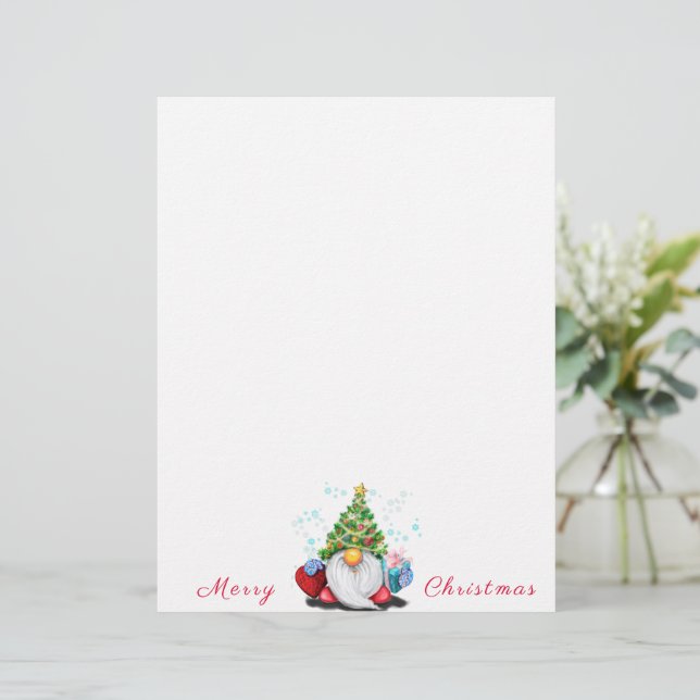 Christmas Gnome Letterhead (Standing Front)