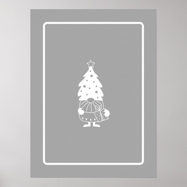 Christmas Gnome modern scandi decor  (Front)