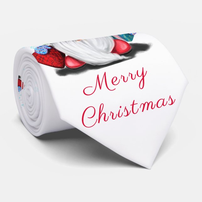 Christmas Gnome Neck Tie (Rolled)