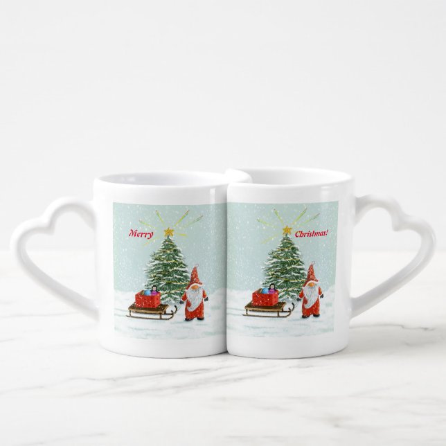 Christmas Gnome Nested Mugs  (Front Nesting)
