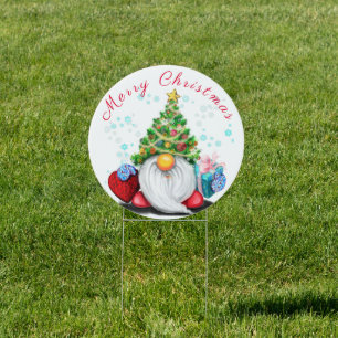Christmas Gnome Outdoor Signs