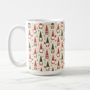 Christmas Gnome Party Pattern Coffee Mug