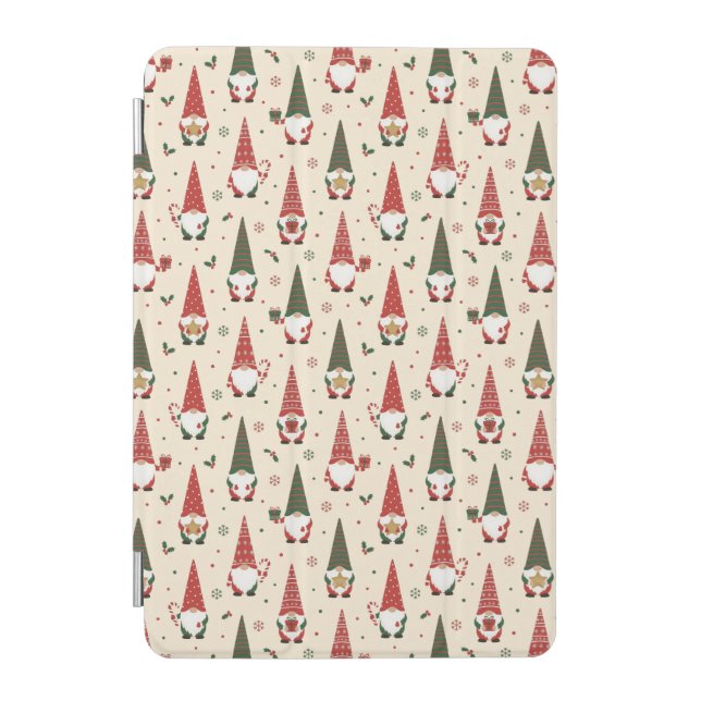 Christmas Gnome Party Pattern iPad Mini Cover (Front)