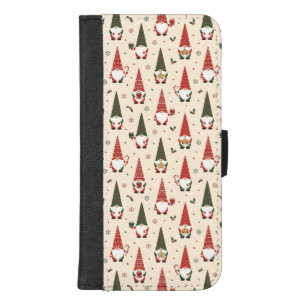 Christmas Gnome Party Pattern iPhone 8/7 Plus Wallet Case