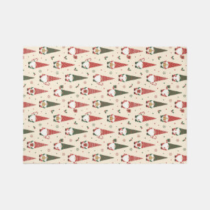 Christmas Gnome Party Pattern Outdoor Rug