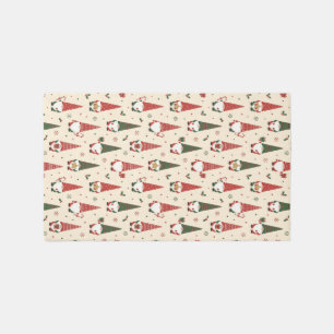 Christmas Gnome Party Pattern Outdoor Rug