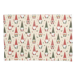 Christmas Gnome Party Pattern Pillow Case
