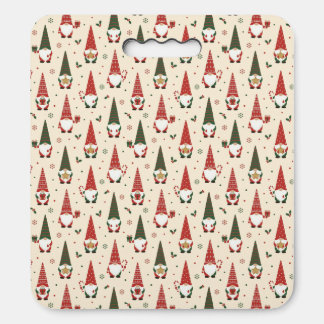 Christmas Gnome Party Pattern Seat Cushion