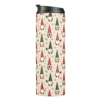 Christmas Gnome Party Pattern Thermal Tumbler