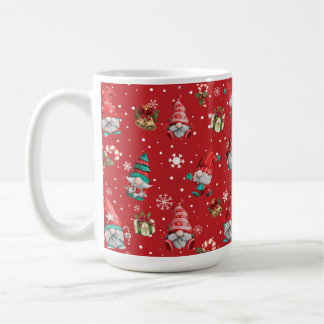 Christmas Gnome Pattern 15 oz Classic Mug