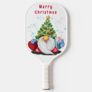 Christmas Gnome Pickleball Paddle