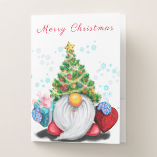 Christmas Gnome Pocket Folder