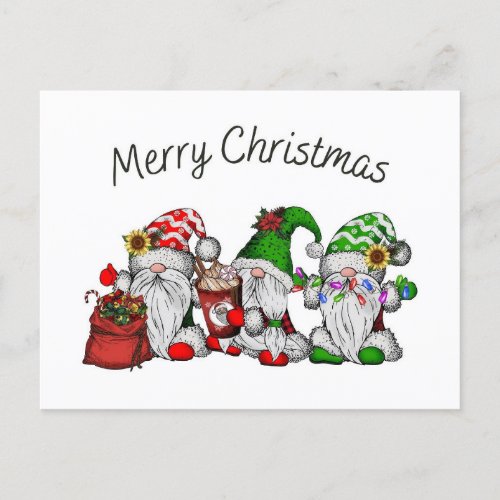 Christmas Gnome  Postcard