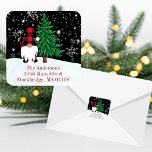 Christmas Gnome Return Address Label<br><div class="desc">Perfect way to seal your holiday envelopes with this adorable square return address gnome sticker measuring 1.5"x1.5"/20 per SHEET! Happy Holidays!</div>