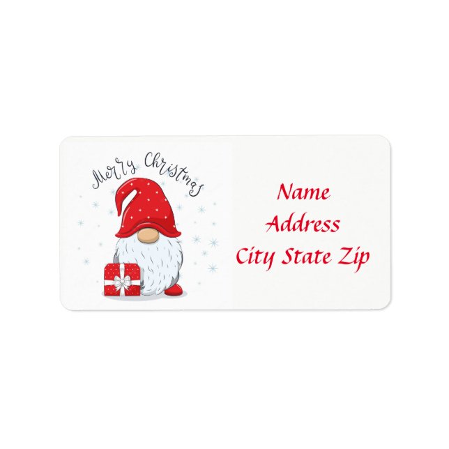 ***CHRISTMAS GNOME** Return Address Label (Front)