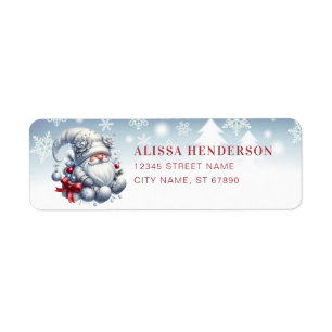 Christmas Gnome Return Address Labels
