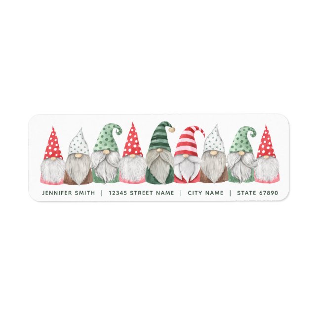 Christmas Gnome Return Address Labels (Front)