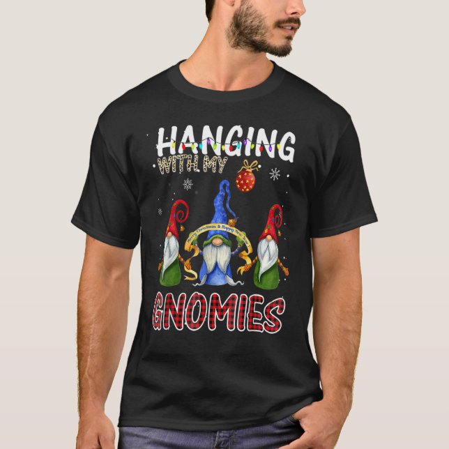 Christmas Gnome Santa Xmas Matching Family Pajamas T-Shirt (Front)