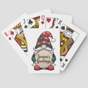 Christmas Gnome Season's Greetings Poker Cards