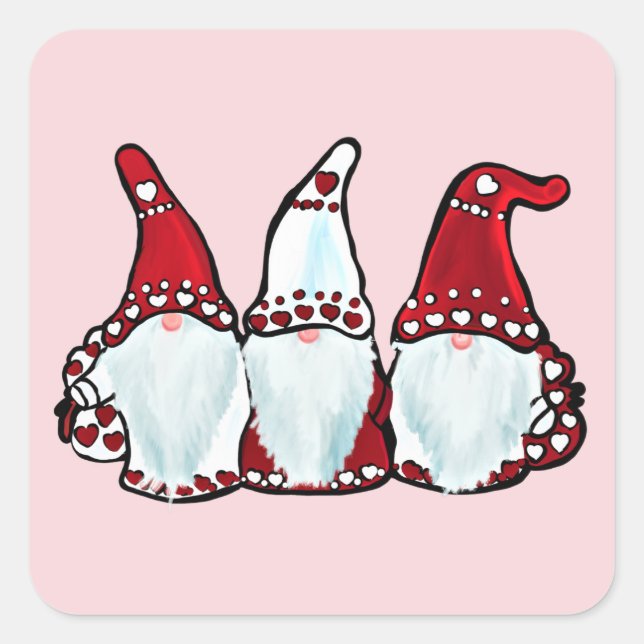 CHRISTMAS GNOME      SQUARE STICKER (Front)