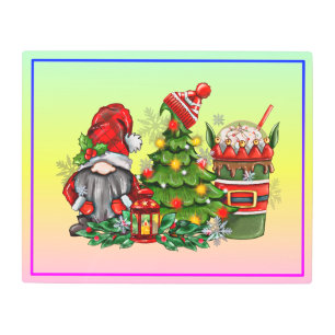 Christmas Gnome Sublimation-64340 Metal Print