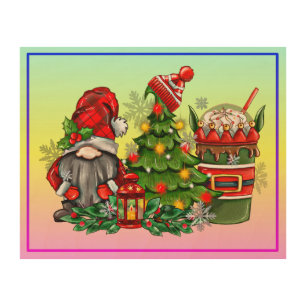 Christmas Gnome Sublimation-64340 Wood Wall Art