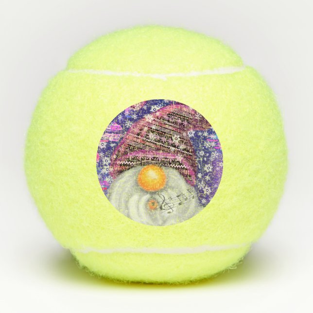 Christmas Gnome Tennis Balls (Front)