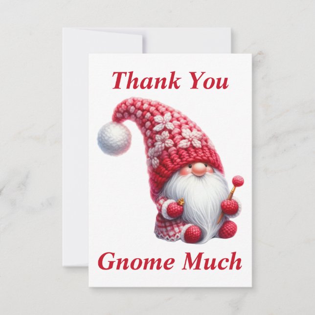 Christmas Gnome Thank You Card (Front)