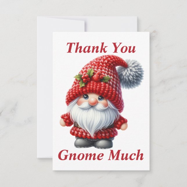 Christmas Gnome Thank You Card (Front)