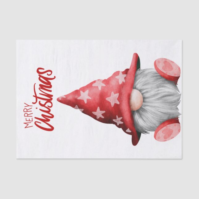 Christmas Gnome Tissue Paper (Front)