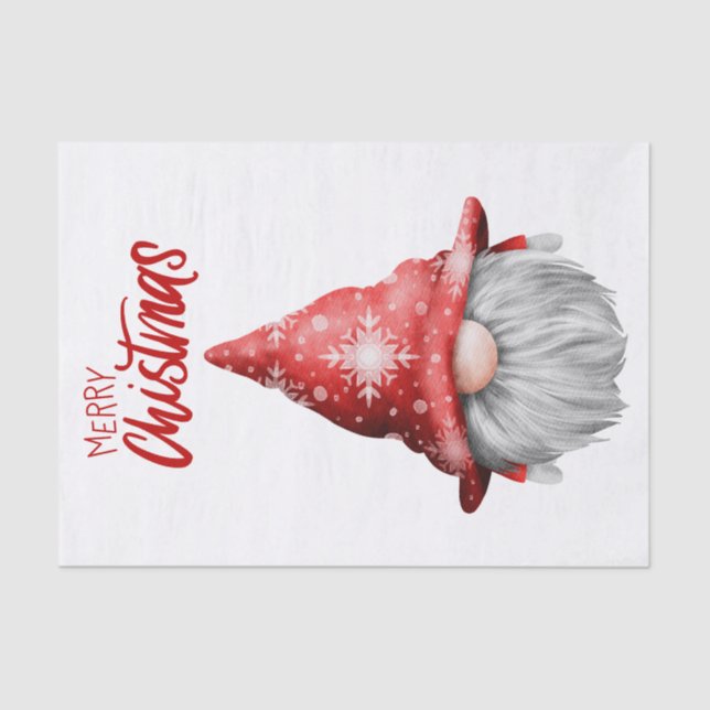 Christmas Gnome Tissue Paper (Front)