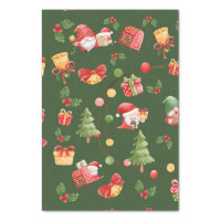 Red Gnome Christmas Tissue Paper | Zazzle