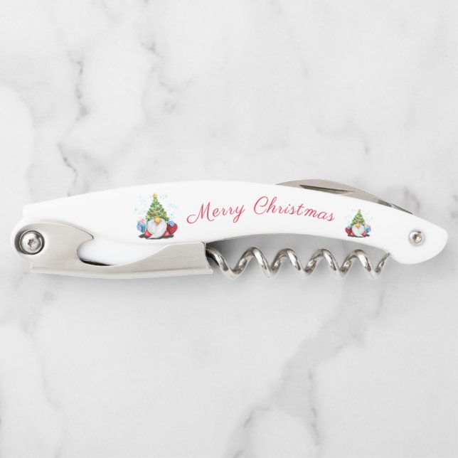 Christmas Gnome Waiter's Corkscrew (Front)