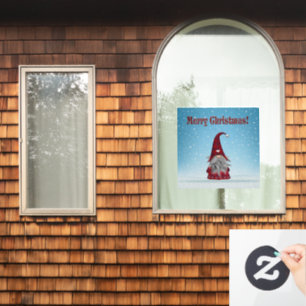 Christmas Gnome  Window Cling