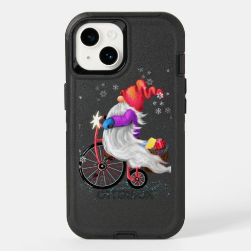 Christmas Gnome with Bike and Gifts OtterBox iPhone 14 Case