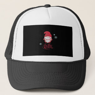 Christmas Gnome With Candycane Trucker Hat