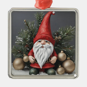Christmas Gnome with Christmas Ornaments 