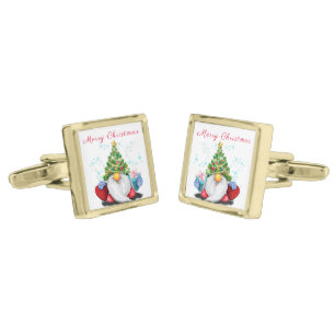 Christmas Gnome with Gift Cufflinks