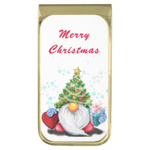 Christmas Gnome with Gift Money Clip