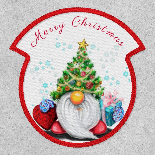 Christmas Gnome with Gift Patch (Front)