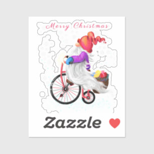 Christmas Gnome with Gift Sticker