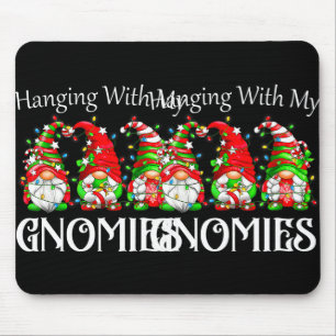 Christmas Gnome With My Gnomies Family Pajamas Mouse Pad