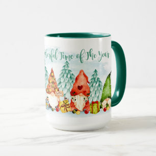 Christmas - Gnomes and Gifts 2 Tone Coffee Mug
