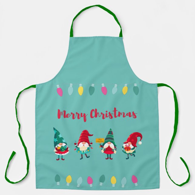 Christmas Gnomes  Apron (Front)